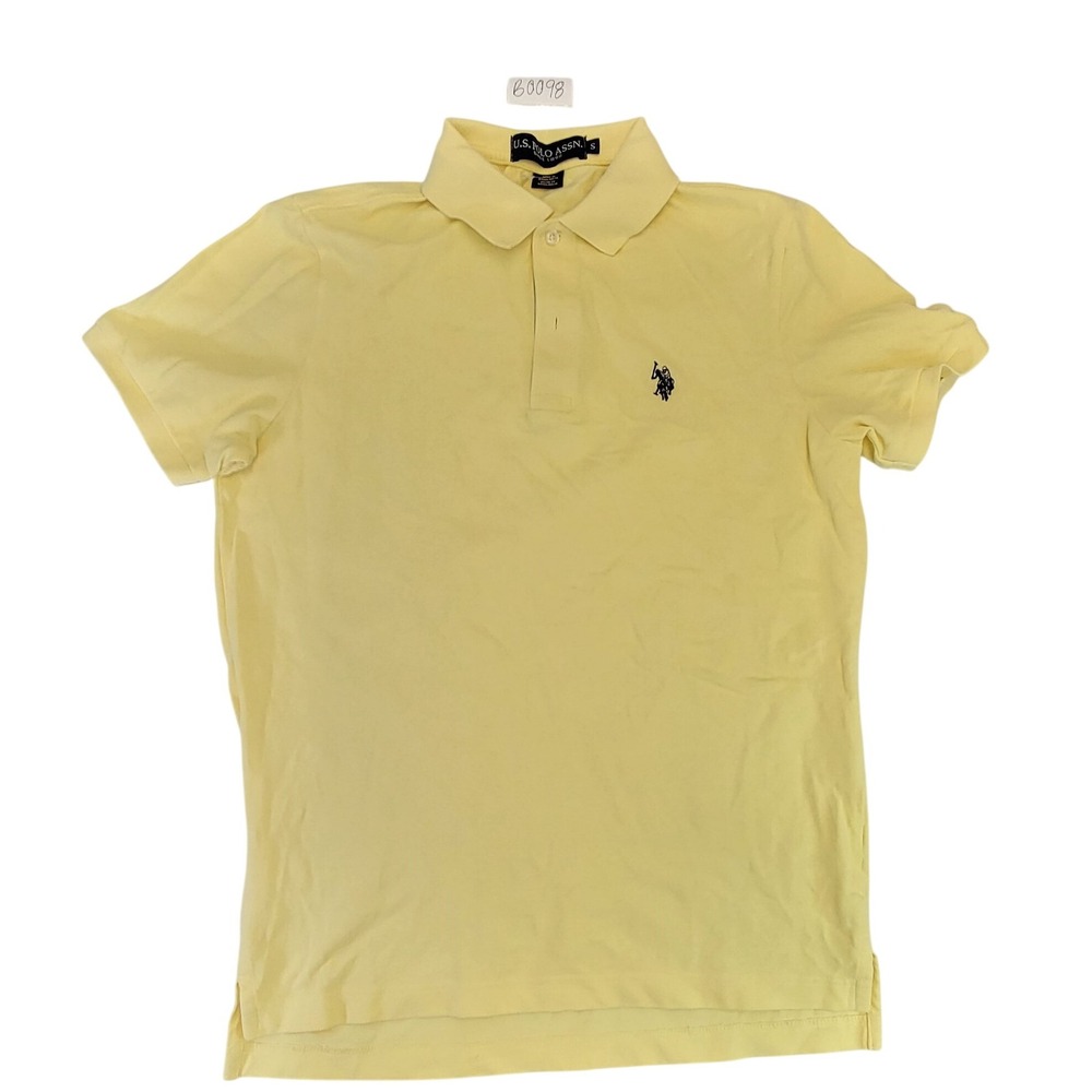 U.S. Polo Assn. Mens Polo Shirt Size S Yellow Short Sleeve Casual Top